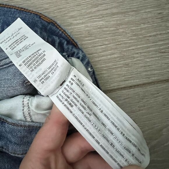 Abercrombie & Fitch Curve Love Ultra High Rise Ankle Straight size 0 25 - Picture 6 of 8